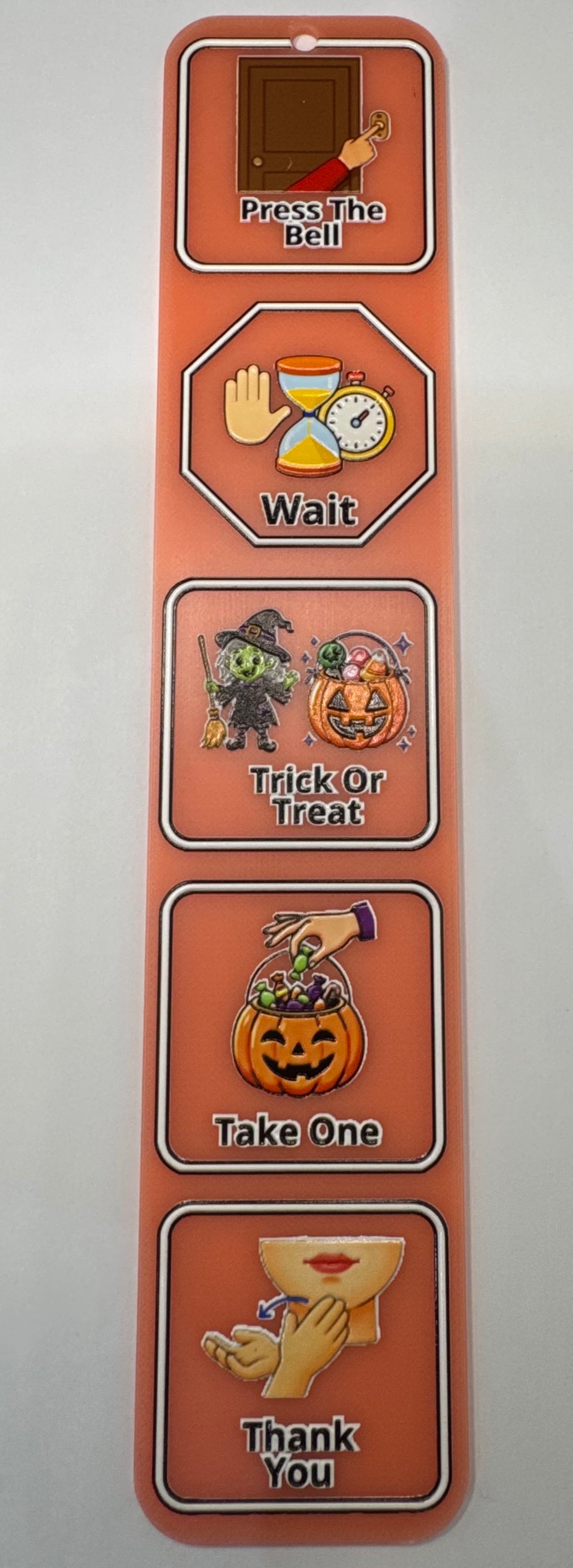 🎃 3D Printed Halloween Trick-or-Treat Visual Communication Board