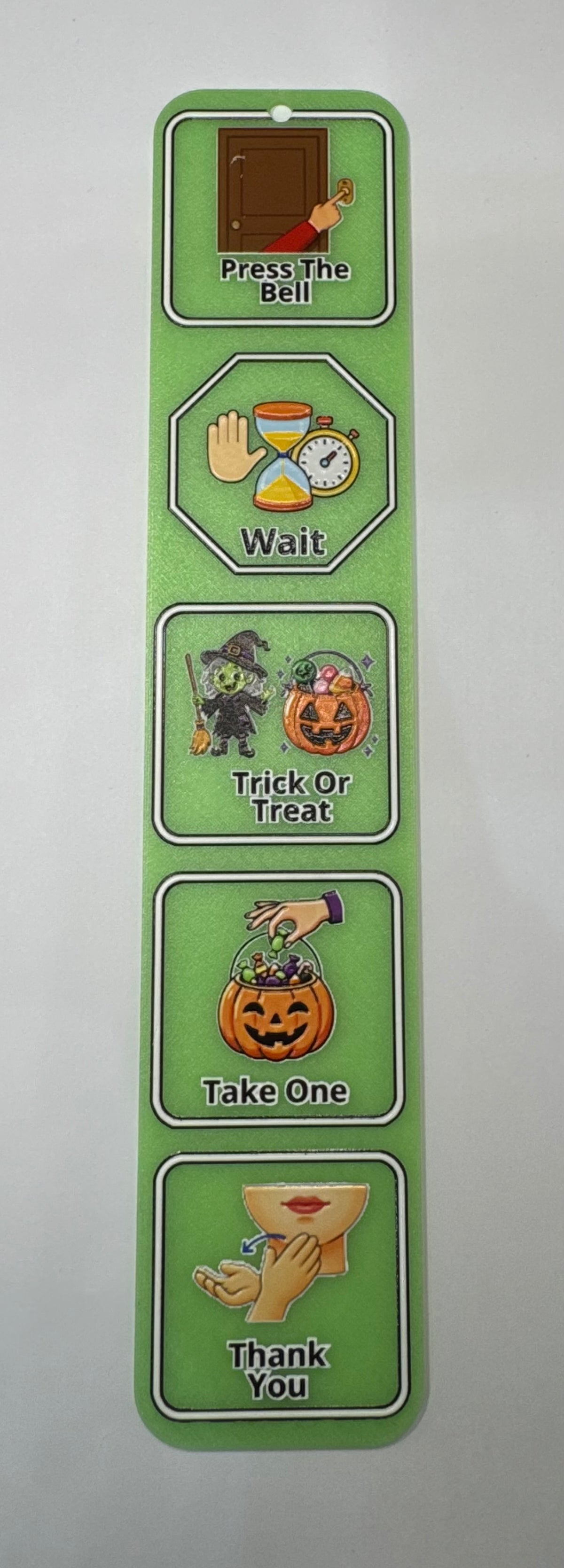 🎃 3D Printed Halloween Trick-or-Treat Visual Communication Board