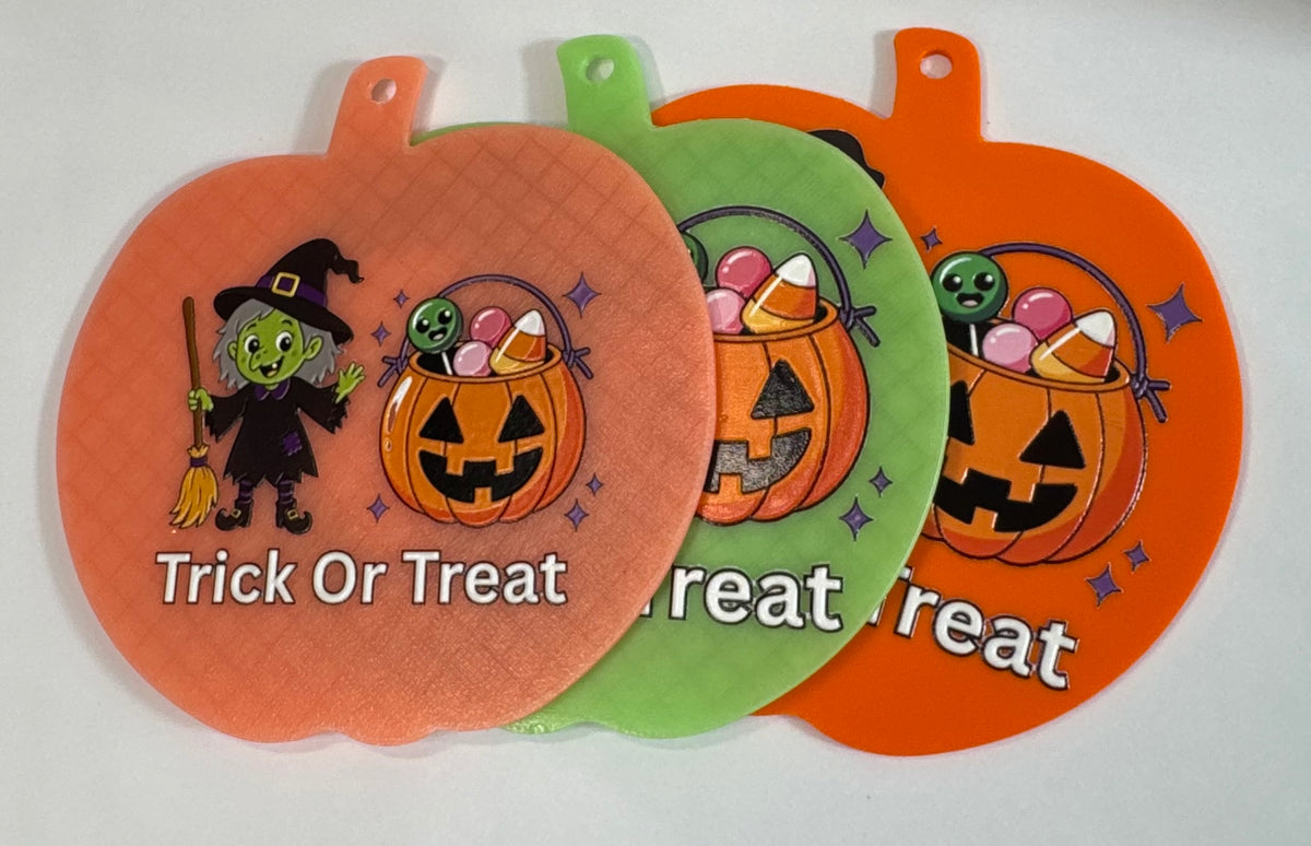 🎃 Pumpkin Non-Verbal Trick-or-Treat Communication Tag