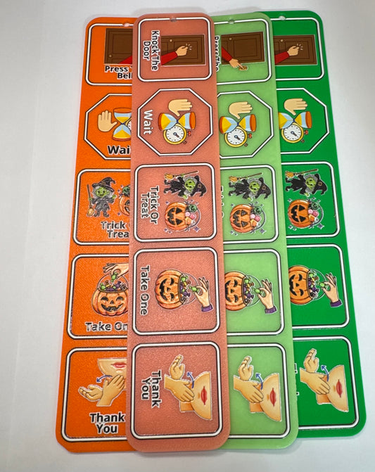 🎃 3D Printed Halloween Trick-or-Treat Visual Communication Board
